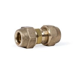 Brass tube fitting with 2 female screws 1/2"