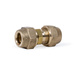 Brass tube fitting with 2 female screws 3/8\"