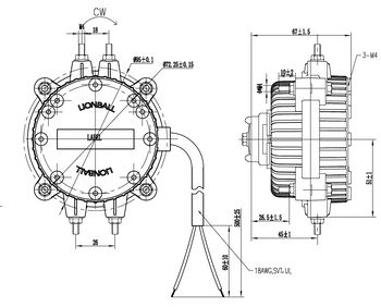 Silnik energooszczędny Lionball ECM08 7W