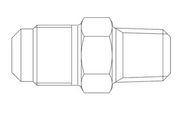 Mamelon de réduction 1/4" SAE x 1/8" NPT 7140/21 / U1-4A