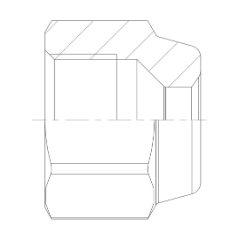 Écrou de réduction 3/8" x 8 mm 7030/3M8 / NS4-6M8