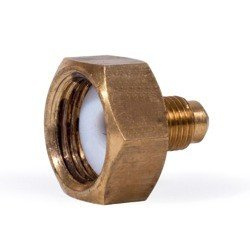 Flaschen-Reduzierstück 1/4 "x W21,8-14 mit Linksgewinde