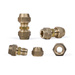 Brass tube fitting with 2 female screws 3/8\"