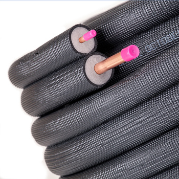 Kältemittelleitung Kälteleitung Kupfer schwarz isoliert 1/4" - 1/2"