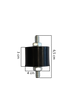 Air conditioner damper – cylindrical anti-vibration foot 30ר40 mm