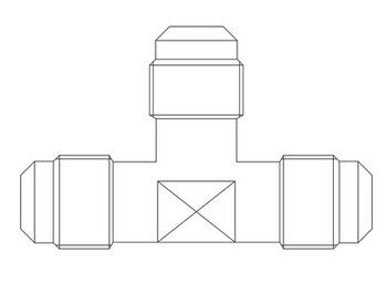 Branch tee 3x1/4" SAE 7310/2 / T2-4