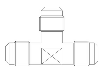 Pièce en T 3x1/4" SAE 7310/2 / T2-4