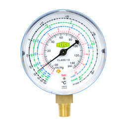 Manometer REFCO M2-250 DS für Kältemittel R134A/R404A/R507