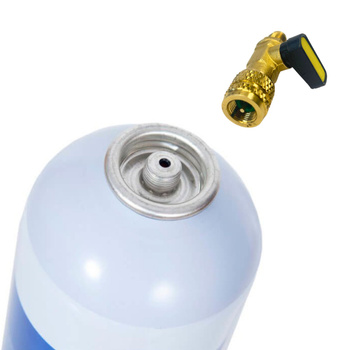 Valve pour bouteille jetable avec réfrigérant R600 /R290