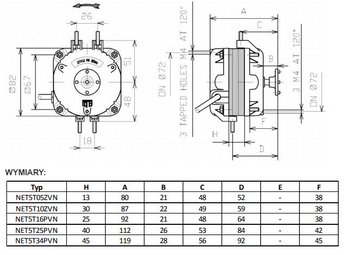 Fan Motor ELCO 5W NET5T05ZVN