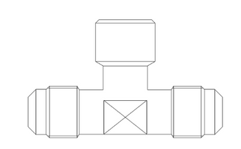 T-Stück 1/4"xF1/4"x1/4" 7340/222 / T6-4