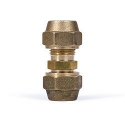 Brass tube fitting with 2 female screws 3/4"