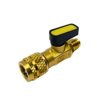 Valve for a disposable cylinder with R600/R290 refrigerant.