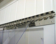 Complete PVC strip curtain hanger 1.5 m galvanized