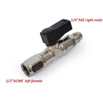 Valve for cylinders R32 1/2" ACME F x 1/4" SAE M