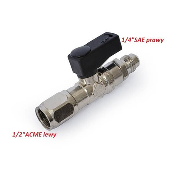 Valve for cylinders R32 1/2" ACME F x 1/4" SAE M