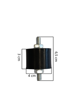 Air conditioner damper – cylindrical anti-vibration foot 30ר40 mm