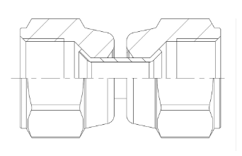 Ecrou double 1/4 "SAE 7050/2 / US4-4