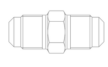 Brass tube fitting 3/8\" 7110/3 / U2-6